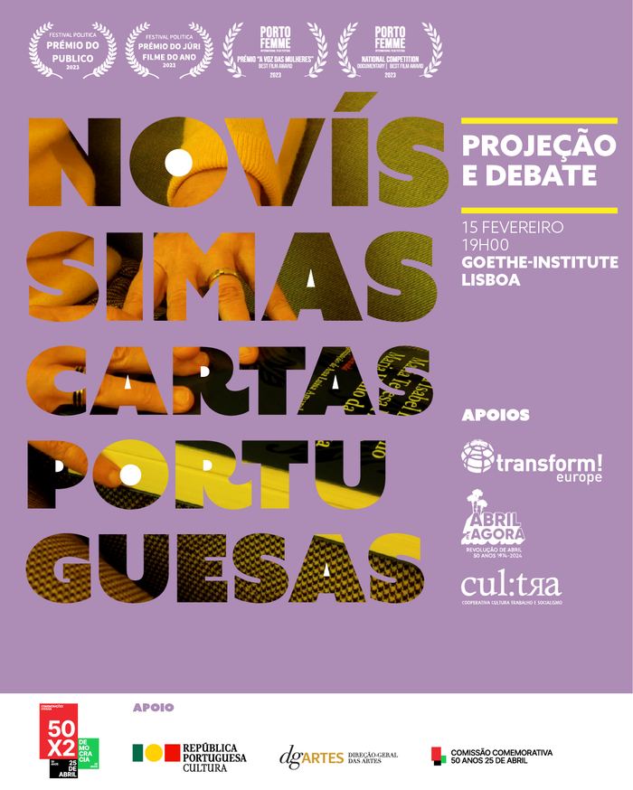 Cartaz da sessão, versão roxa