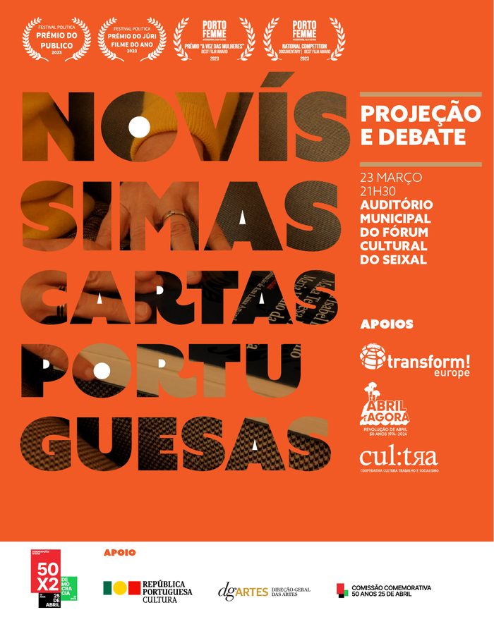 Cartaz da sessão: Fórum Cultural do Seixal, 23 mar.