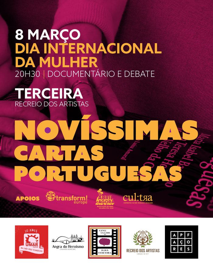 Cartaz da sessão: Recreio dos Artistas, Terceira, 8 mar.