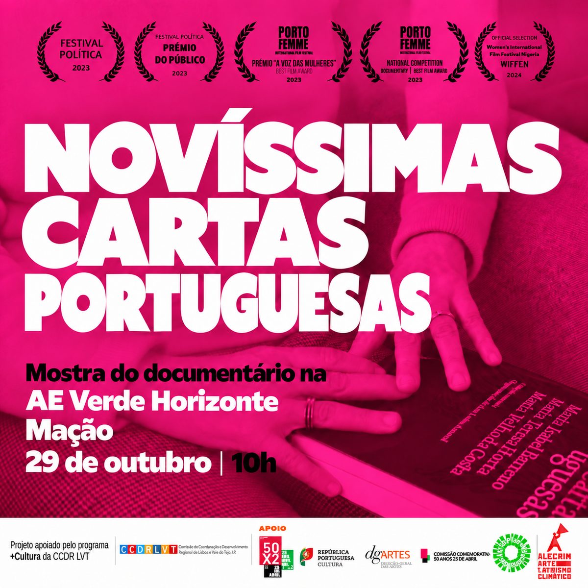 Cartaz da sessão: AE Verde Horizonte, Mação, 29 de outubro de 2026